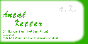 antal ketter business card